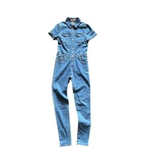 Mebon by Machine Jeans • Denim One Piece Jumpsuit • Skinny Stretch Denim Size S
